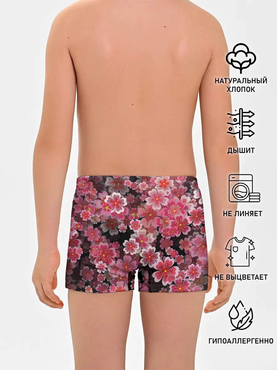 Трусы для мальчиков / Иероглифы и Сакура 3D