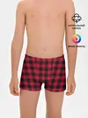Трусы для мальчиков / Красный паттерн крупная клетка