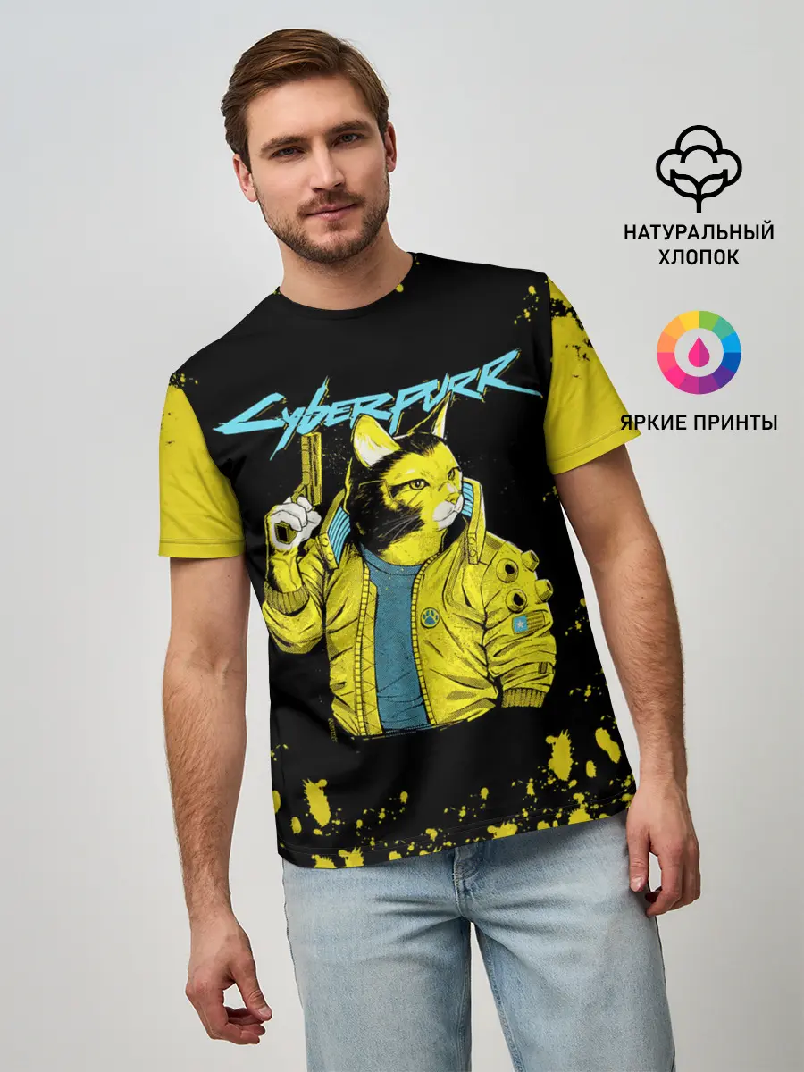 Мужская базовая футболка / CyberPunk 2077