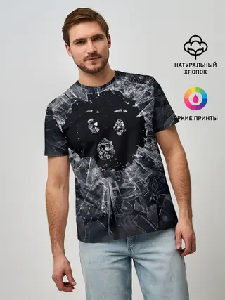 Мужская базовая футболка / ЧЕРНОЕ ЗЕРКАЛО