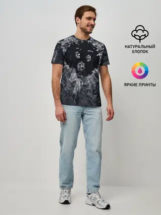 Мужская базовая футболка / ЧЕРНОЕ ЗЕРКАЛО