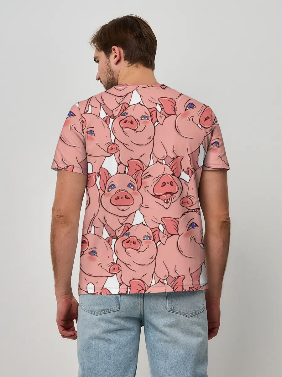 Мужская базовая футболка / Свиньи