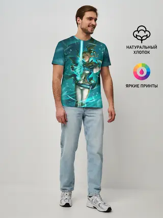 Мужская базовая футболка / Джин | Genshin Impact | Геншин Импакт