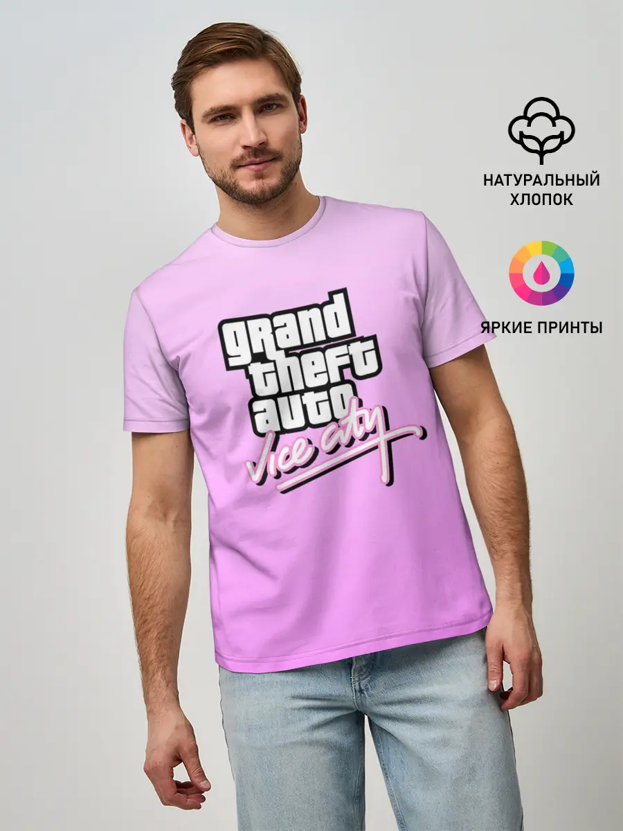 Мужская базовая футболка / Grand Theft Auto vice city