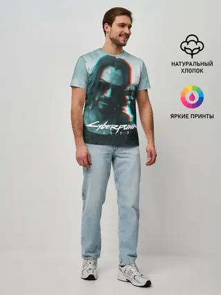 Мужская базовая футболка / Cyberpunk 2077