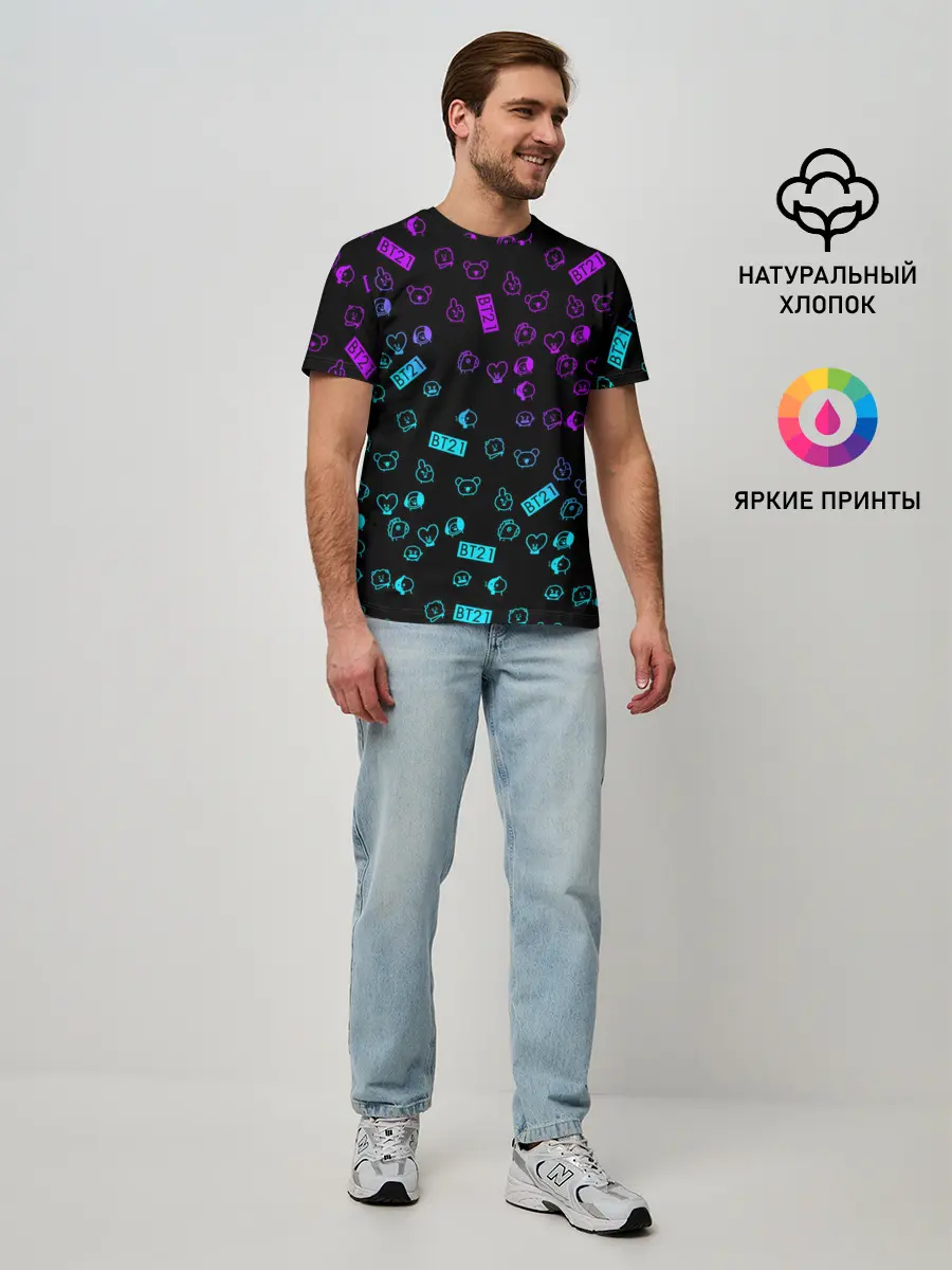 Мужская базовая футболка / BTS BT21