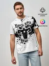 Мужская базовая футболка / Черные быки брызги Чёрный клевер