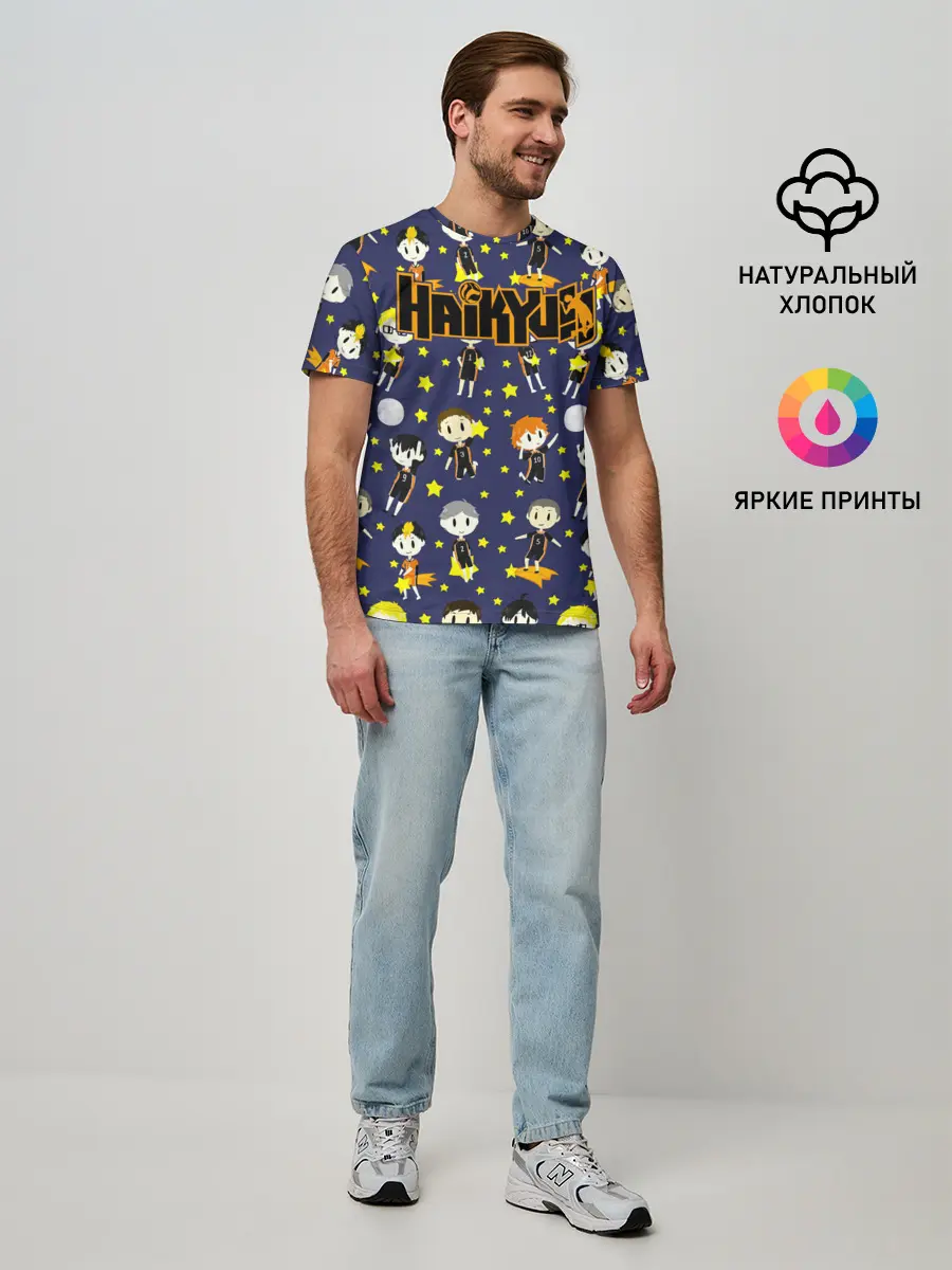 Мужская базовая футболка / Команда Карасуно | Haikyuu!!