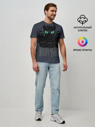 Мужская базовая футболка / Как приручить дракона