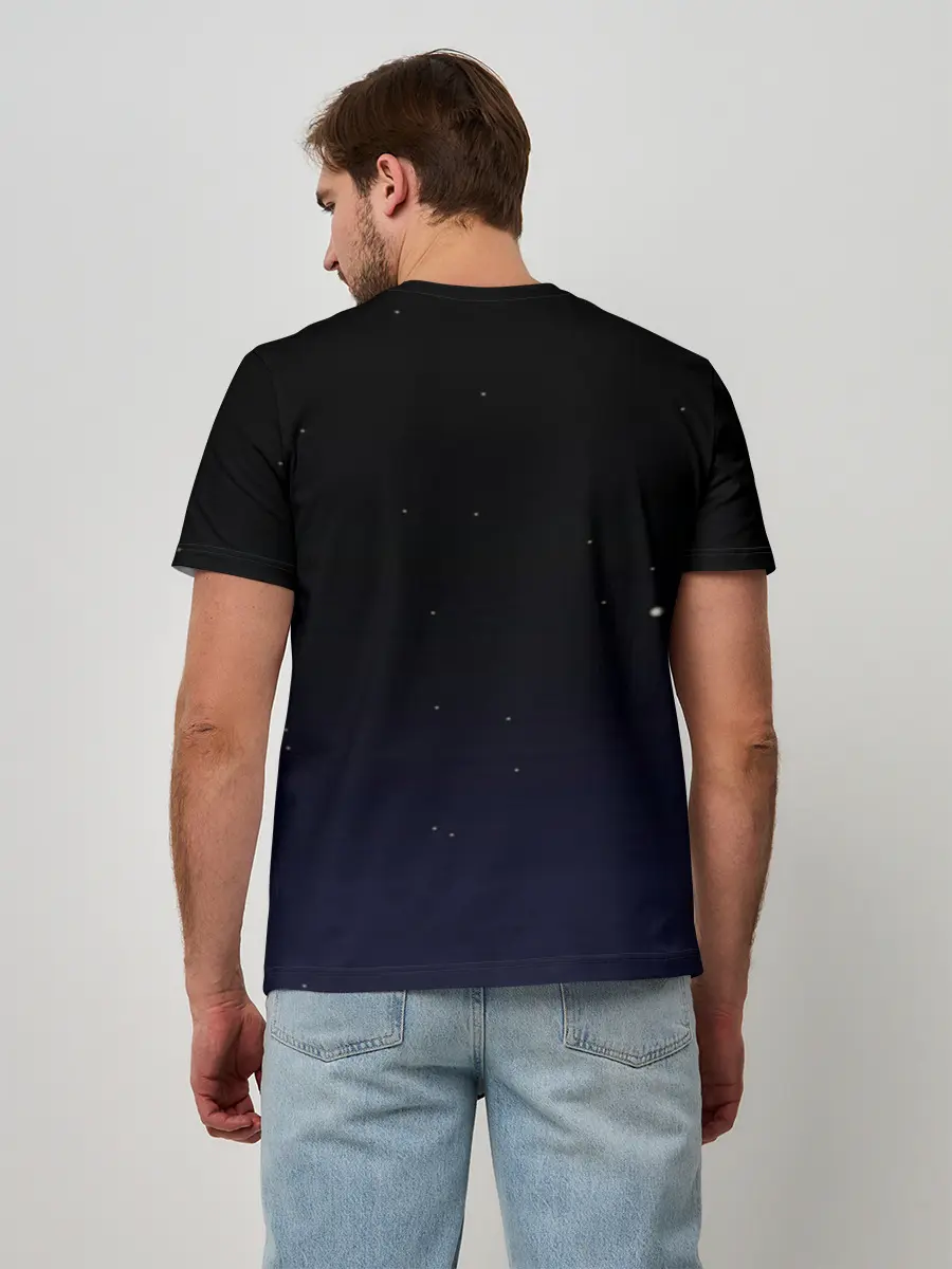 Мужская базовая футболка / Встреча в космосе