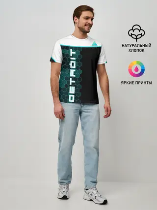 Мужская базовая футболка / Детройт: Стать человеком