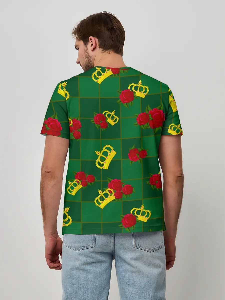 Мужская базовая футболка / Короны и розы
