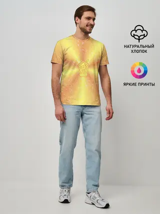 Мужская базовая футболка / Коктейль на фоне АПВ 10.2.6.14