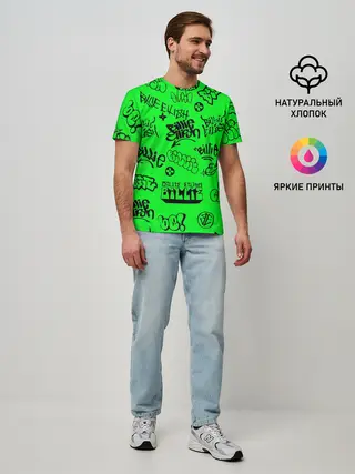 Мужская базовая футболка / Billie Eilish graffiti