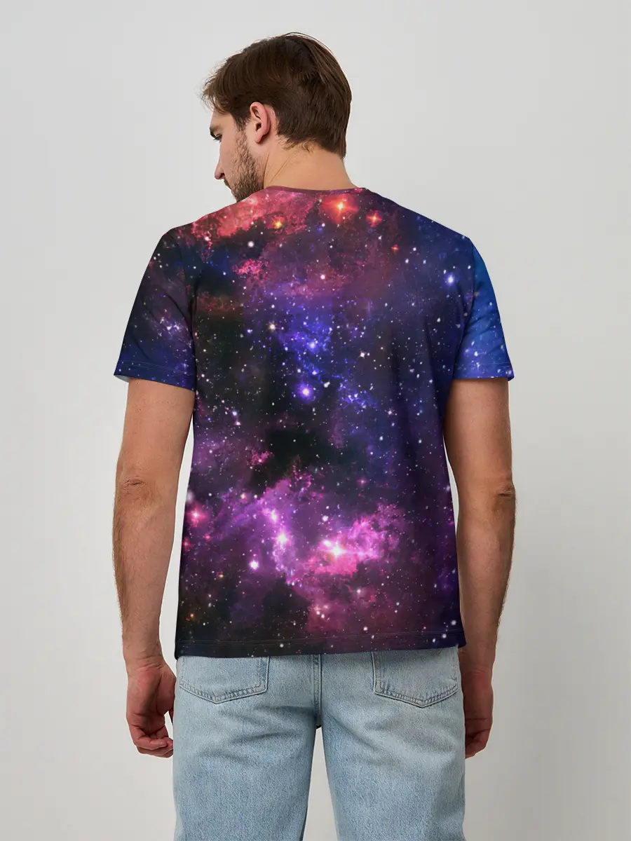 Мужская базовая футболка / Космическое небо