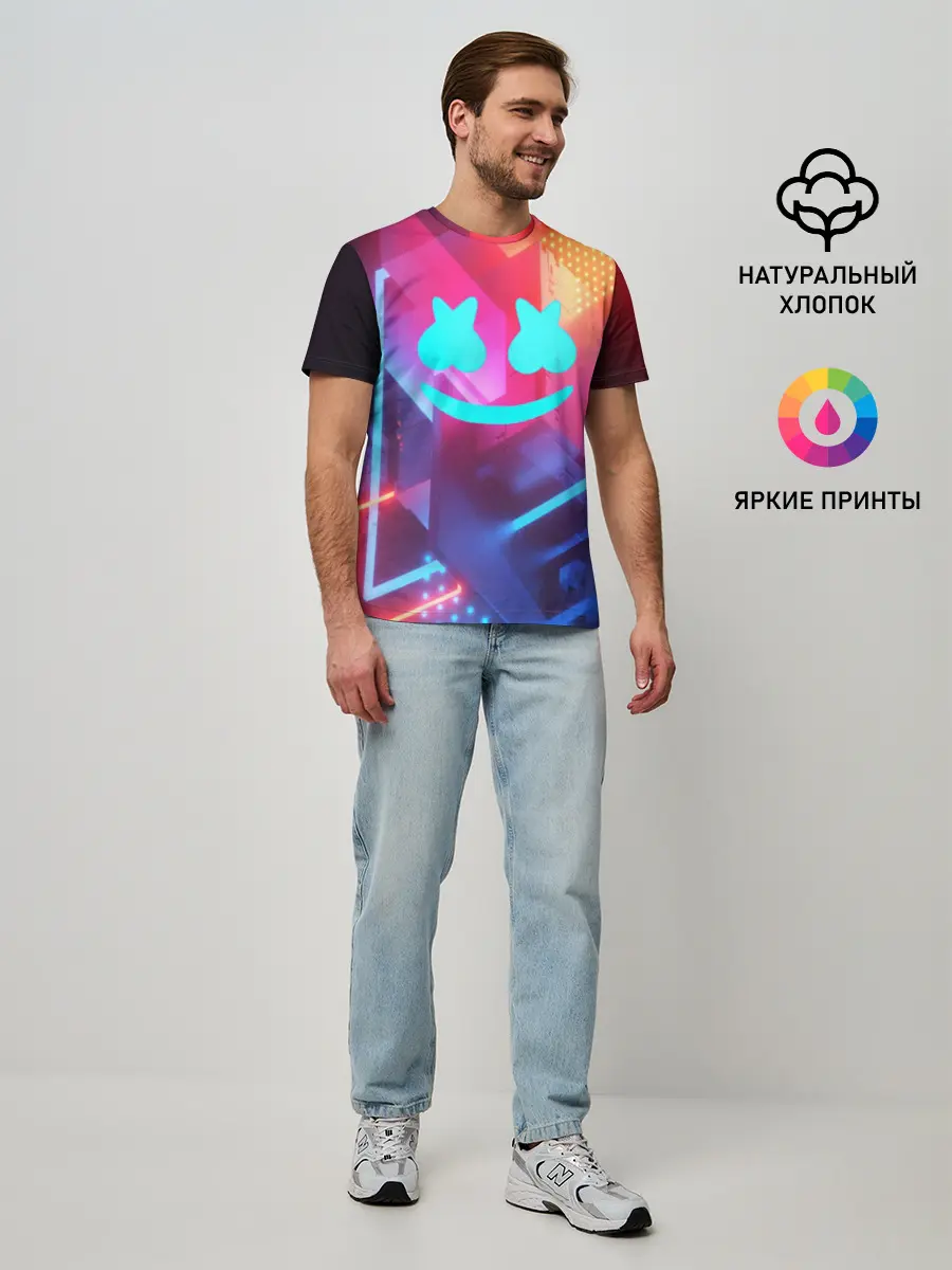 Мужская базовая футболка / Marshmello