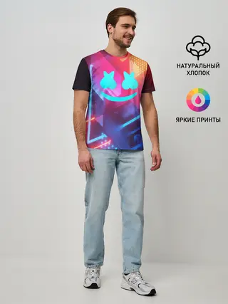 Мужская базовая футболка / Marshmello