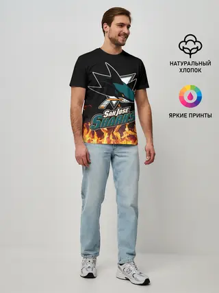 Мужская базовая футболка / Сан-Хосе Шаркс