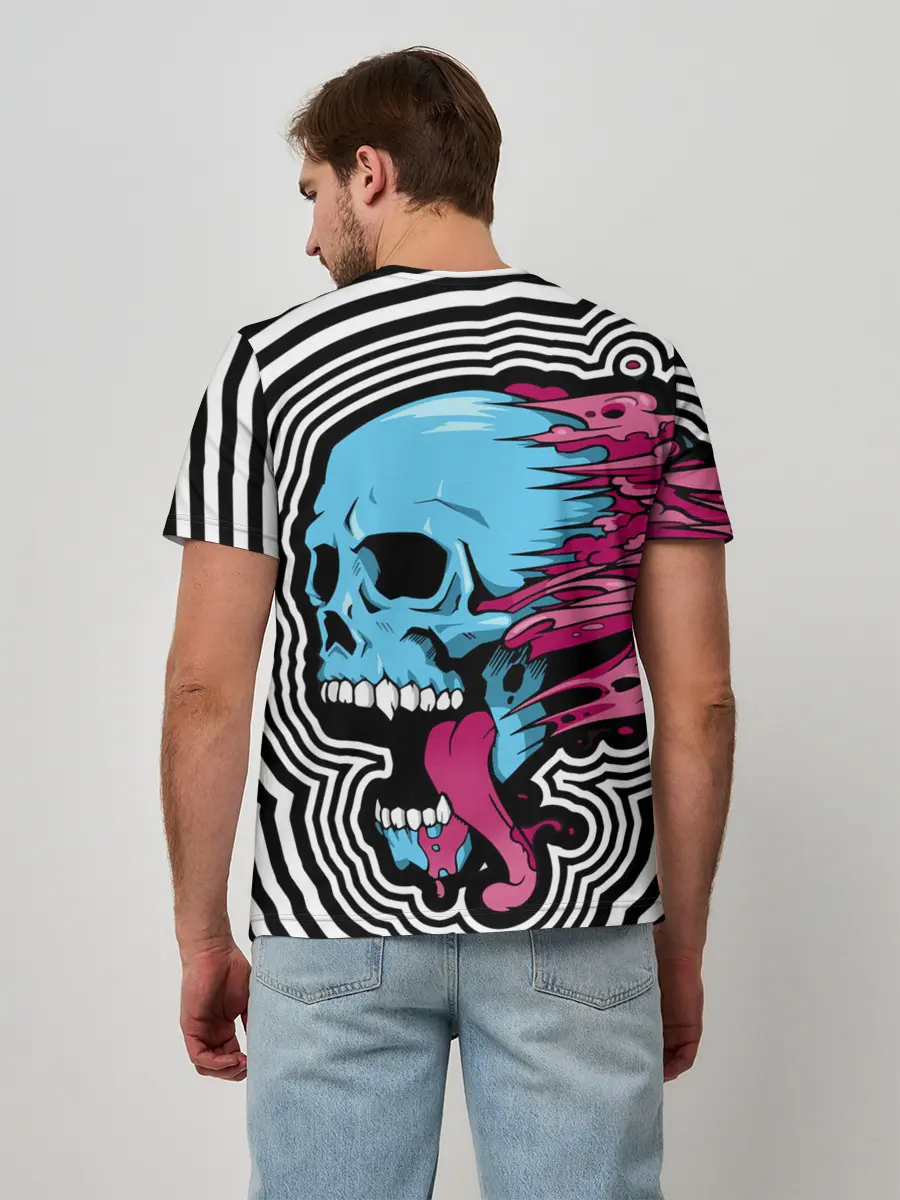 Мужская базовая футболка / Летящий череп