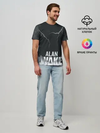 Мужская базовая футболка / Alan Wake | Dark Place