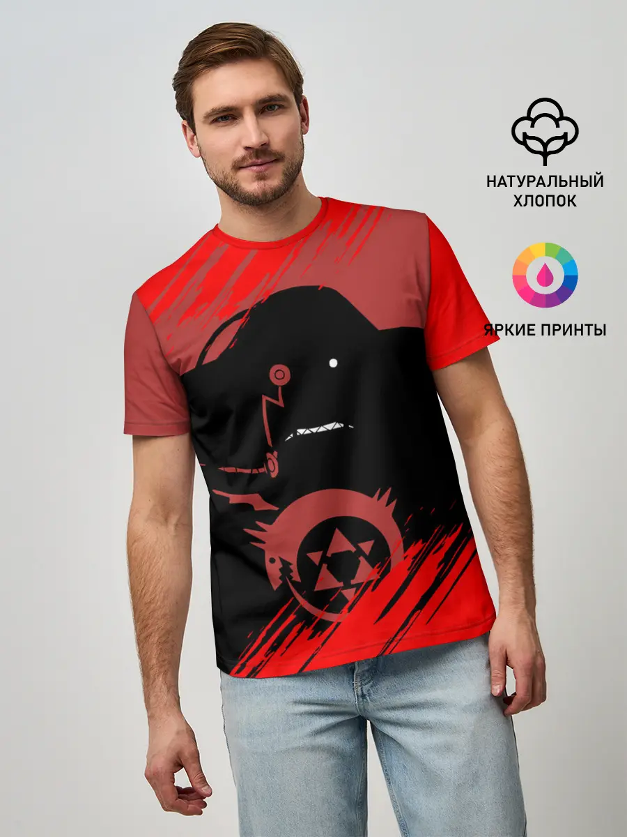 Мужская базовая футболка / Стальной алхимик | Обжорство