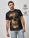 Мужская базовая футболка / Gold Skull