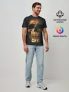 Мужская базовая футболка / Gold Skull
