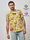 Мужская базовая футболка / Смайлы.