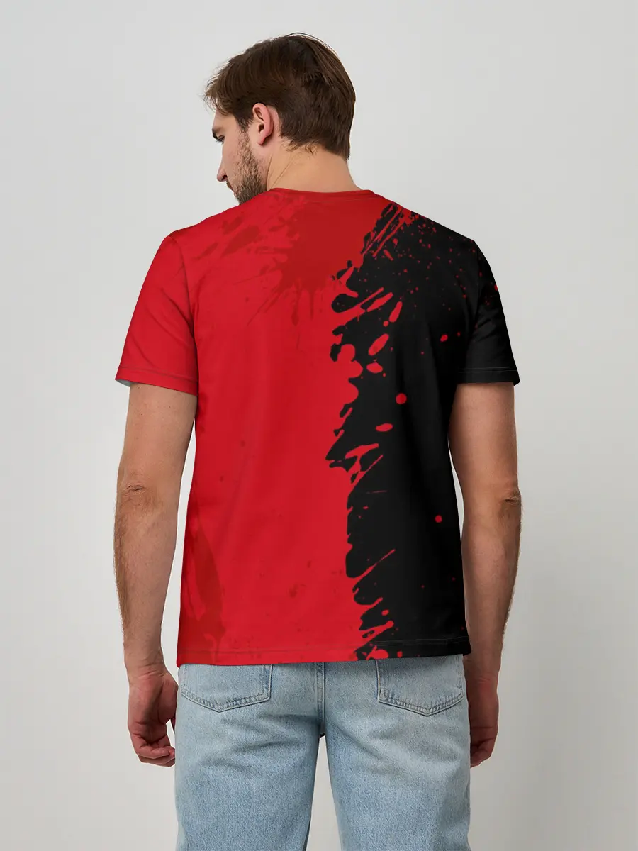 Мужская базовая футболка / Goblin Slayer red and black