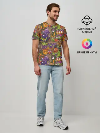 Мужская базовая футболка / Монсты