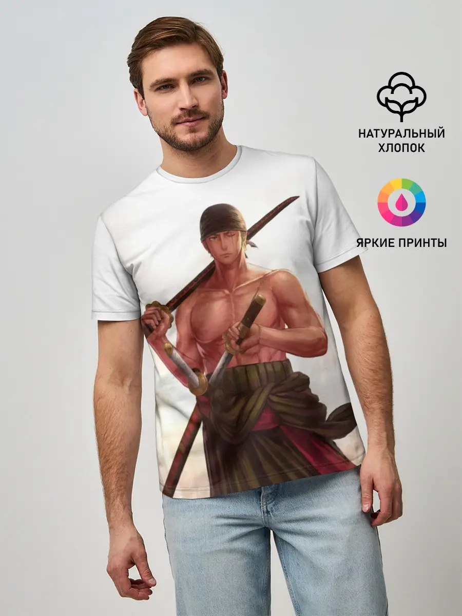 Мужская базовая футболка / One Piece - Zoro
