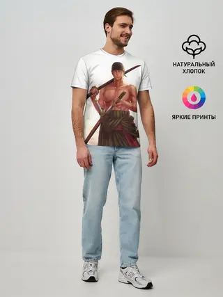 Мужская базовая футболка / One Piece - Zoro