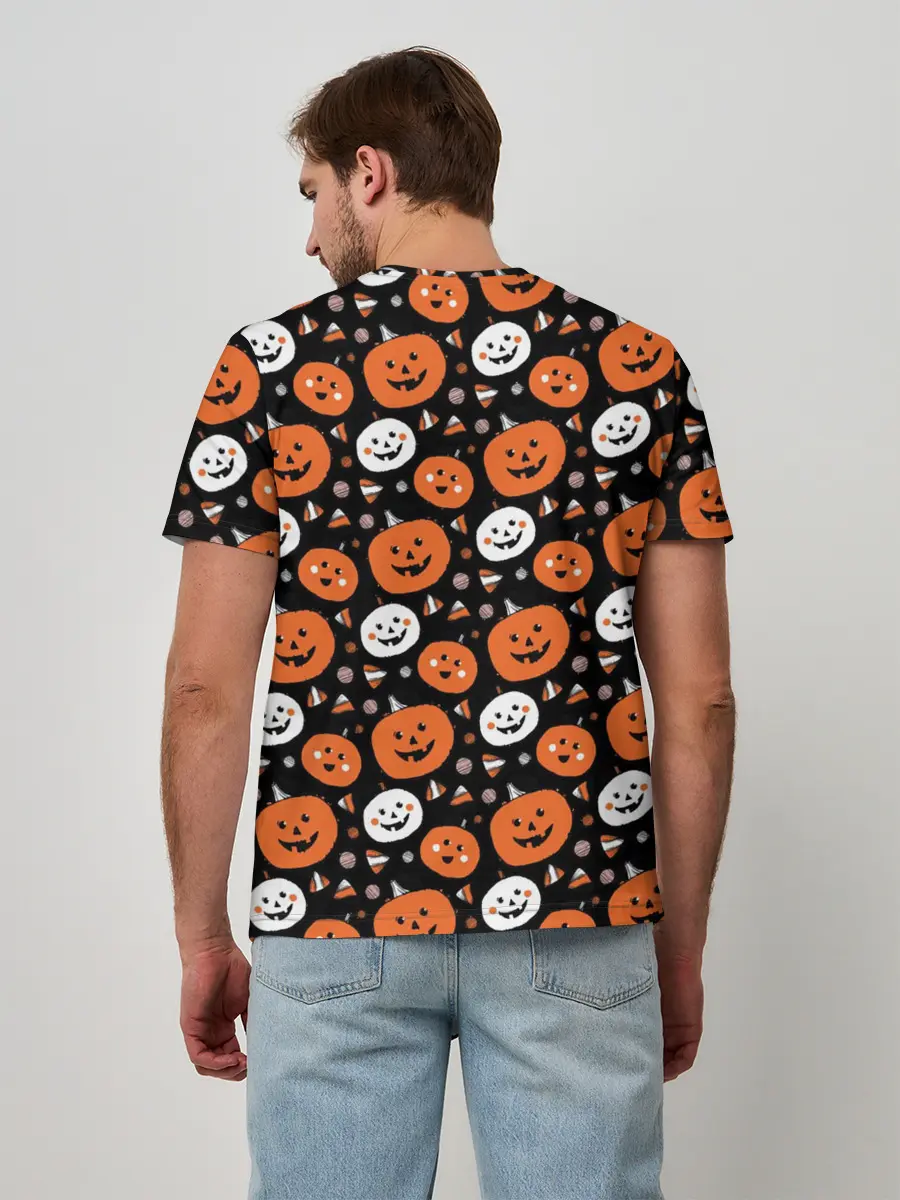 Мужская базовая футболка / Patern Halloween 17