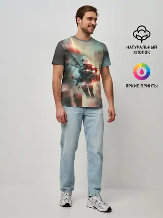 Мужская базовая футболка / 2B | Nier Automata