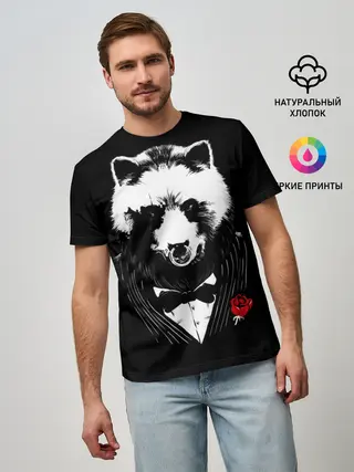 Мужская базовая футболка / Медведь авторитет