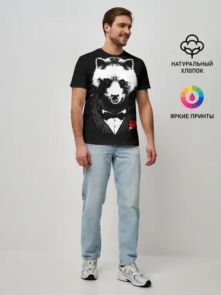 Мужская базовая футболка / Медведь авторитет