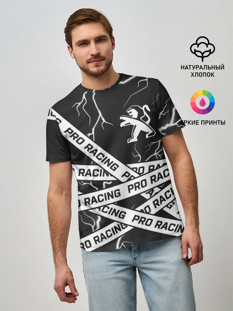 Мужская базовая футболка / Peugeot - Racing