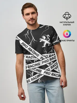 Мужская базовая футболка / Peugeot - Racing