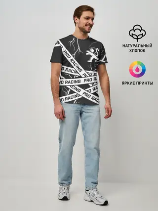 Мужская базовая футболка / Peugeot - Racing