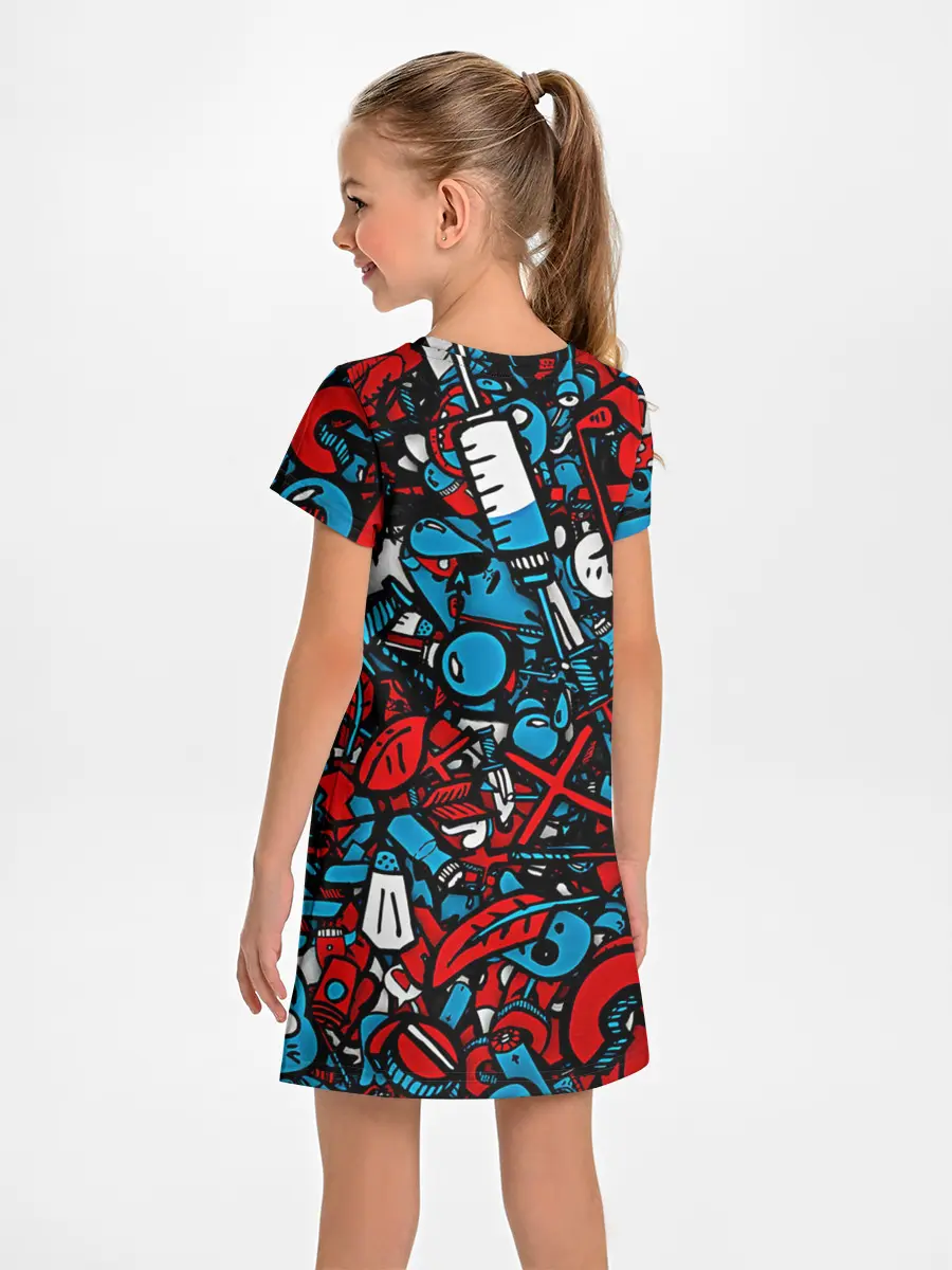 Детское платье / Красно синие безумие