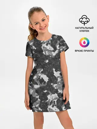 Детское платье / Gray Camouflage