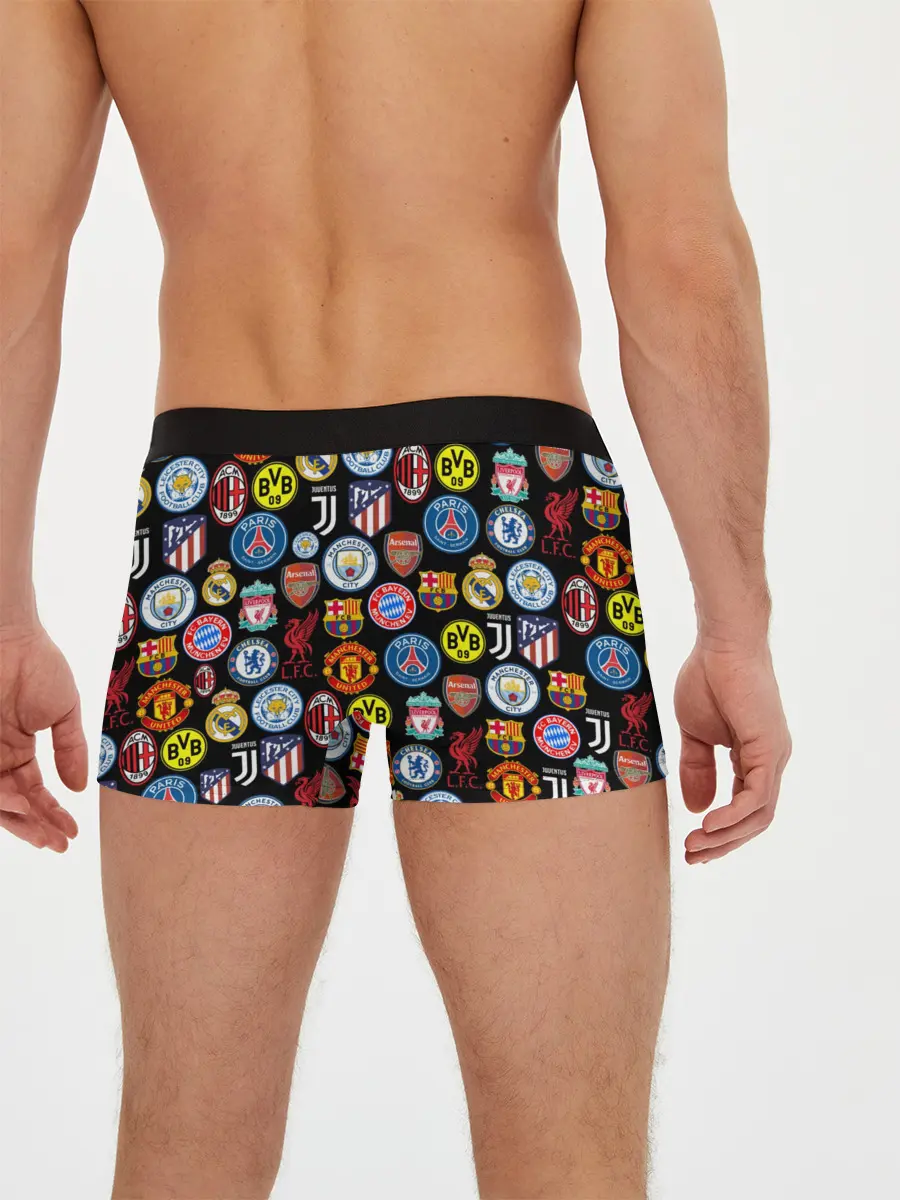 Мужские трусы боксеры / ЛОГО ФУТБОЛЬНЫХ КОМАНД