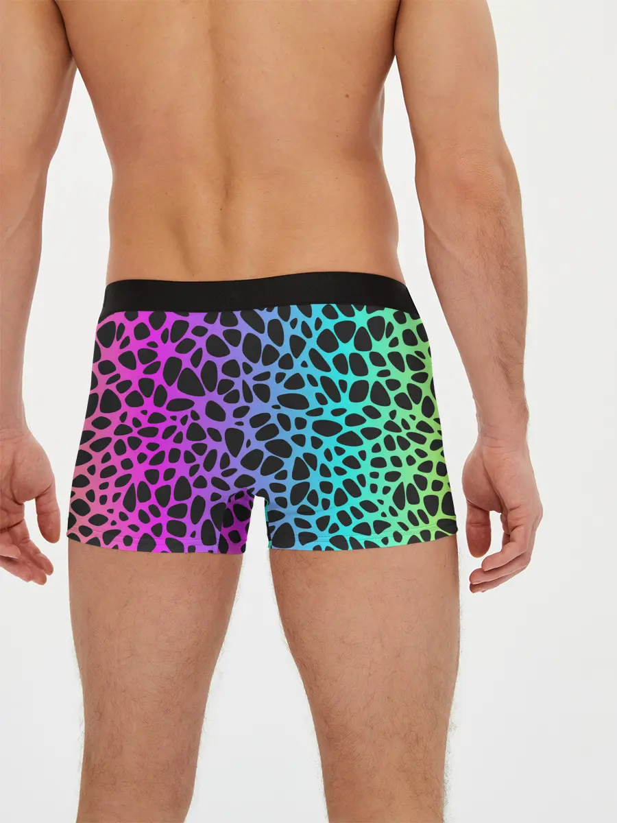 Мужские трусы боксеры / Неоновый градиент
