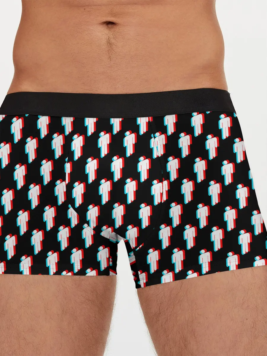 Мужские трусы боксеры / BILLIE EILISH GLITCH