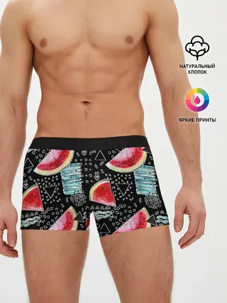Мужские трусы боксеры / сладкий арбуз