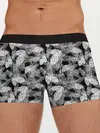Мужские трусы боксеры / Черно-белый узор шишки
