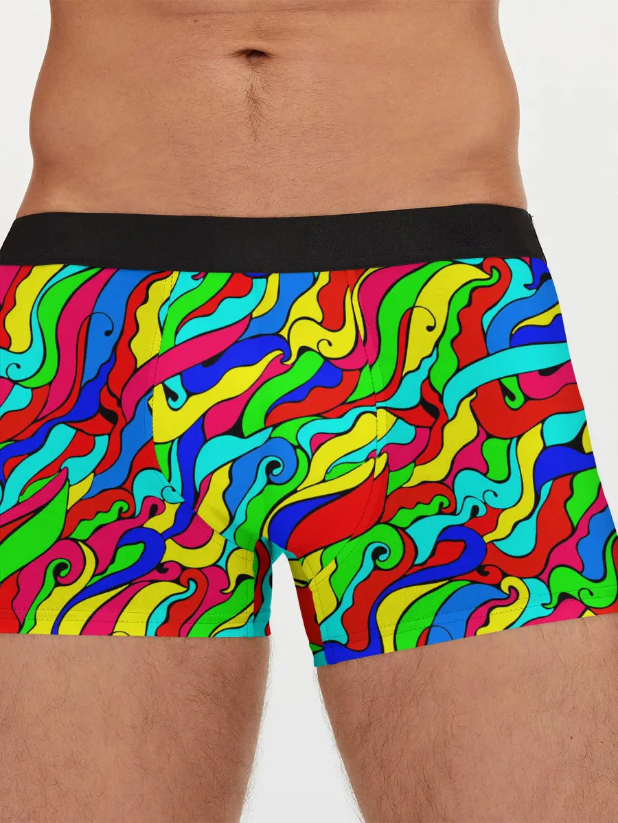 Мужские трусы боксеры / Красочные узоры/абстракционизм