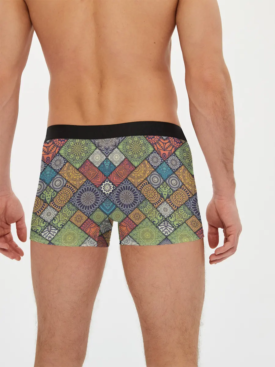 Мужские трусы боксеры / ЛОСКУТНАЯ ВЫШИВКА