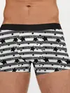 Мужские трусы боксеры / Черно-белый полосатый узор