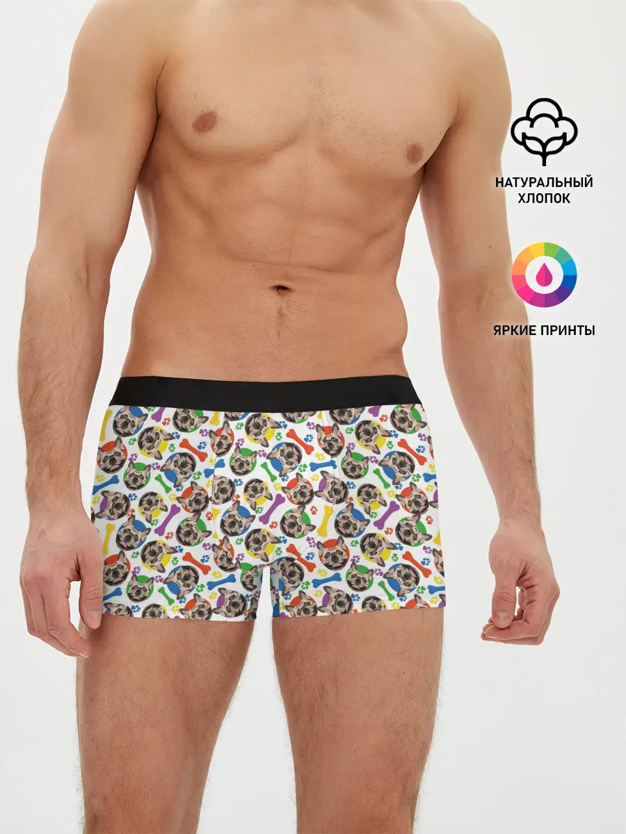 Мужские трусы боксеры / Французский Бульдог